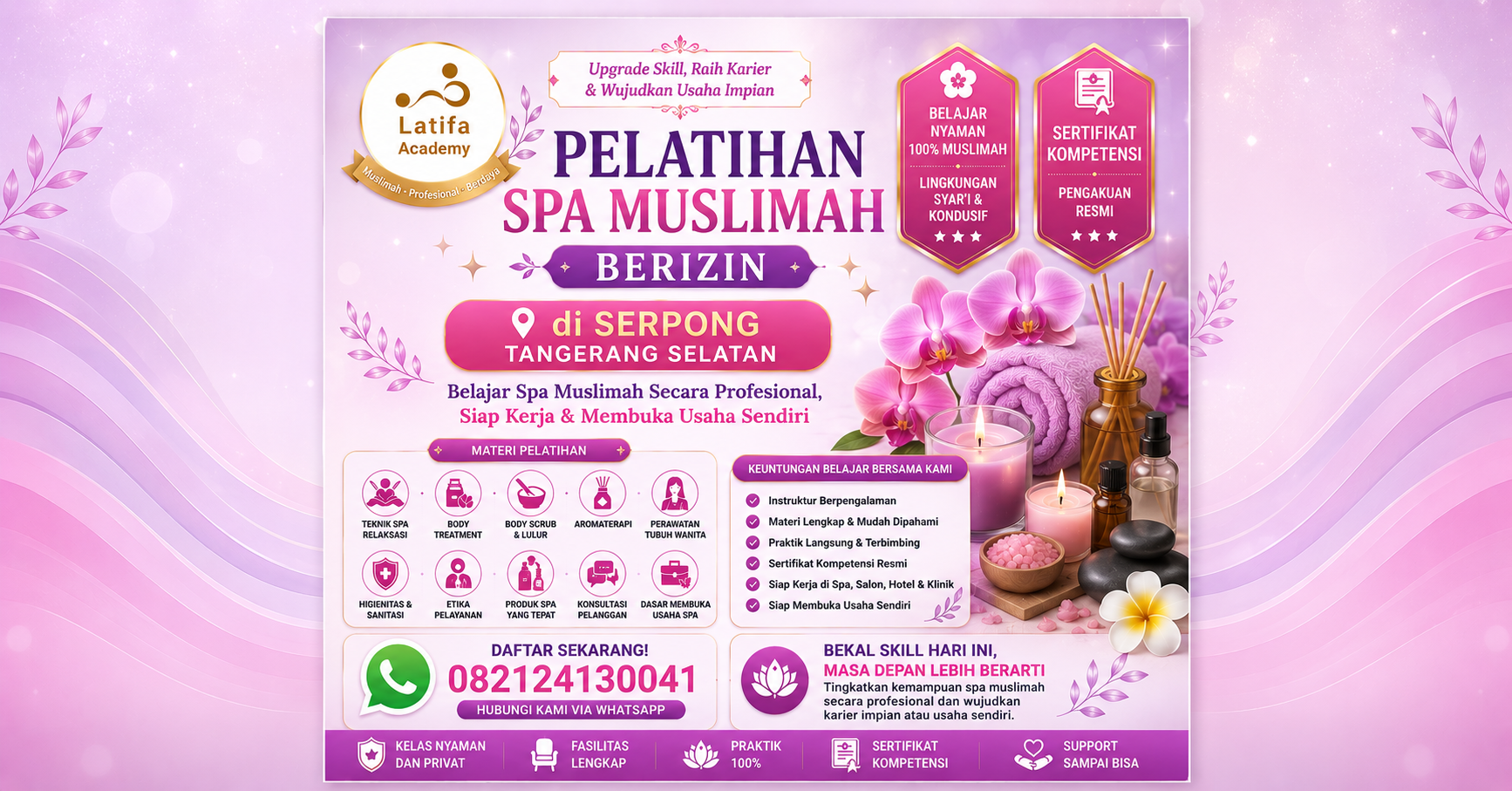 Pelatihan Spa Muslimah Berizin di Serpong Tangerang Selatan 082124130041